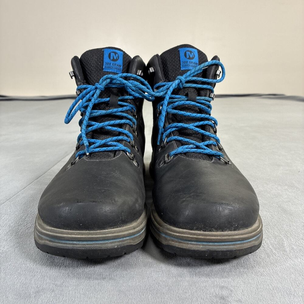 Merrell Boots Men SZ 12 BLK Bounder Mid Hiking Gorpcore Outdoor Leather Athletic - Picture 3 of 16